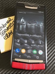 Genuine Vertu NEW Signature Touch 5.2″ Clous De Paris Red Leather NEW RARE