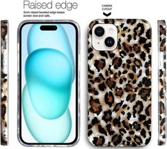Luxury Sparkle Translucent Clear Leopard Cheetah Print Case Compatible with iPho