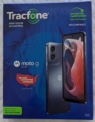 New Moto G Play 2024 6.5″ 64GB + 1 Year Tracfone service with 1500 Min/Text/Data
