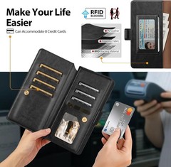 iPhone 13 Case Wallet with Card Holder Women Men, RFID Blocking PU Leather Flip