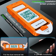 3-Pack Anti-Spy Privacy Screen & Lens Protector for iPhone 13, Case Friendly