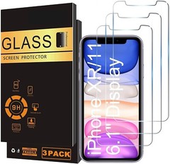 For iPhone 11/and XR 6.1-inch 3 PCs tempered glass screen protector anti-scratch