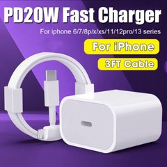⚡20W USB-C Fast Charger PD Adapter &Cable For iPhone 13 14/12/8/10 XR X Pro iPad