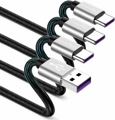 3PCS USB A to USB C Cable for iPhone 17/16/15 Series & Samsung Galaxy 6ft 3A Dat
