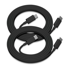 2Pack USB C to USB C Charging Cable 3ft 60W Type C Fast Charger Cord – Black