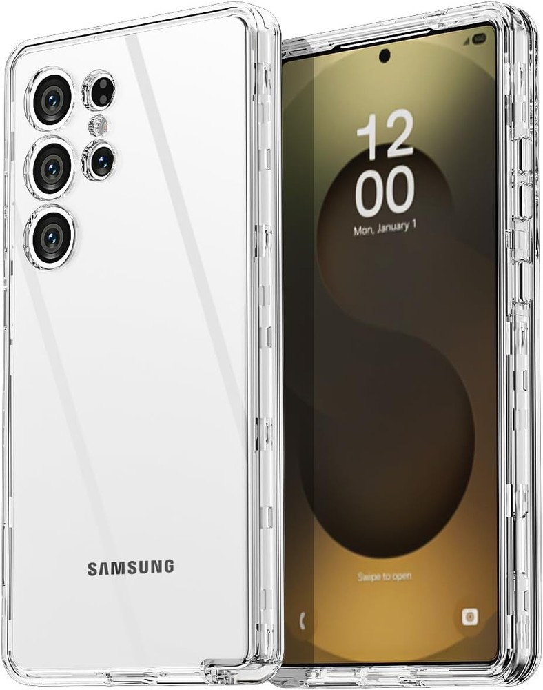 Samsung Galaxy S25 Ultra Clear Case, Heavy Duty Drop Protection Full Body Rugged