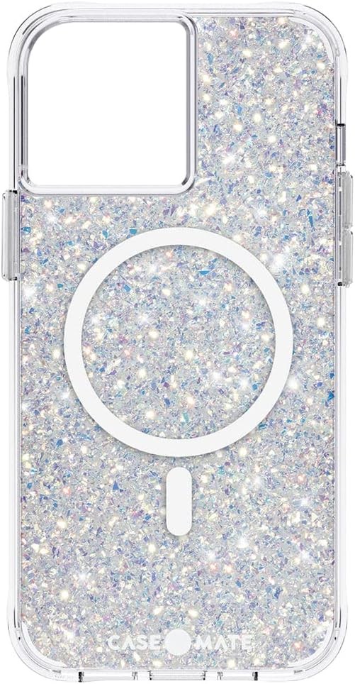 iPhone 14 Pro Case – Twinkle Diamond 10ft Drop Protection Magnetic Cover with Bl