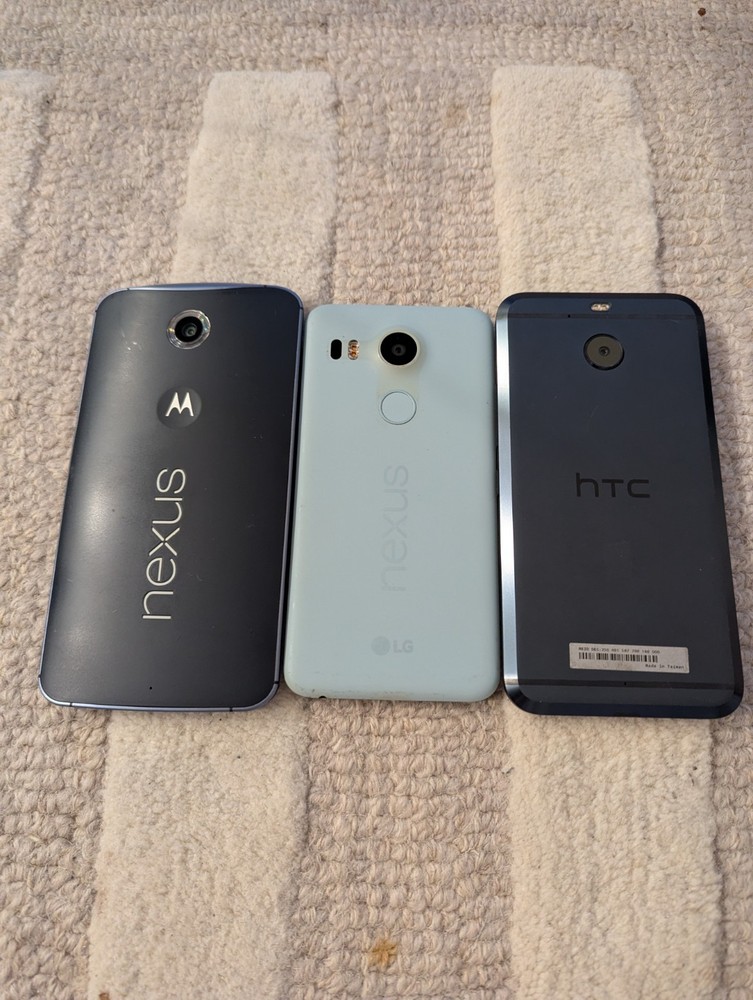 LOT OF 3 – Motorola Nexus/ LG nexus/ HTC 10- VARIOUS – Read.