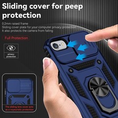 iPhone SE 2022/3rd/2020 8/7 Case with Screen Protector and Camera Cover, Blue