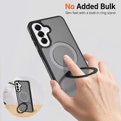 Case for Samsung Galaxy A57 5G, Translucent Magnetic Car Mount with Kickstand
