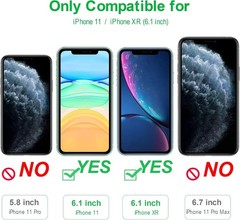 3PCS Screen Protector for iPhone Xr/iPhone 11 6.1 Inch HD Tempered Glass Anti Sc