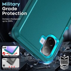 Samsung Galaxy A07 Case with 1Pcs Tempered Glass Screen Protector, Heavy Duty Ru