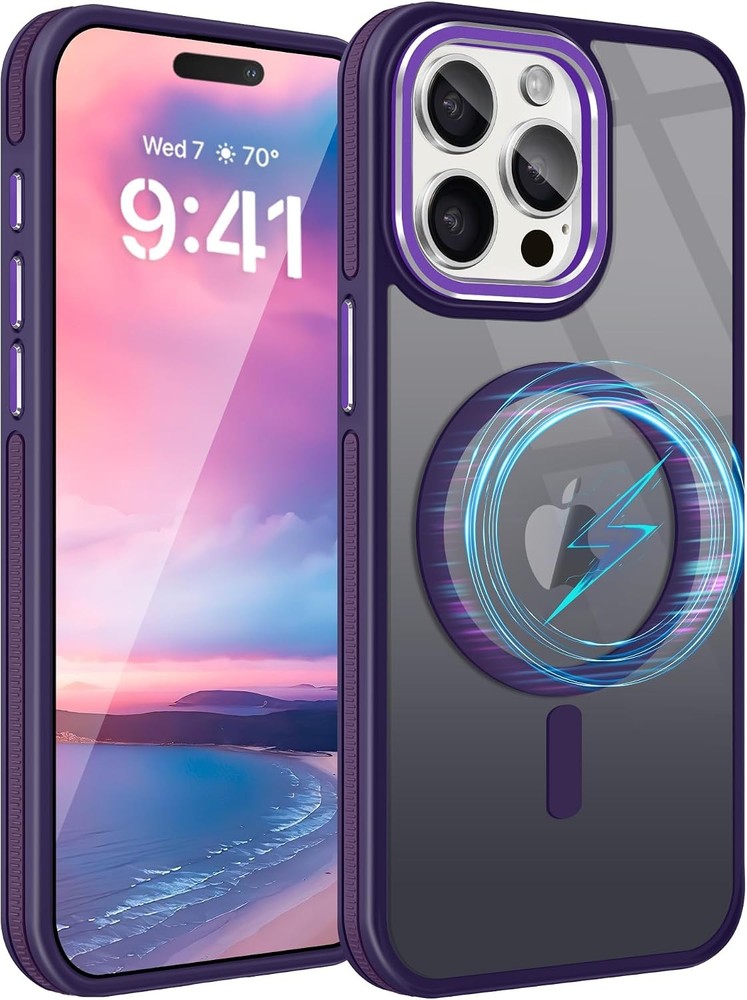iPhone 15 ProMax Case Shockproof Anti-Fingerprint Slim Matte Purple 15FT Drop Pr