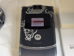 Vintage Retro Motorola RAZR V3 Miami Ink Dragon Tattoo Very Rare Flip Phone