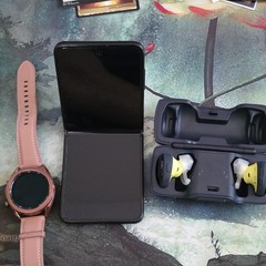 Samsung Flip 3, Galaxy Watch 3 and Bose Wireless Earbuds