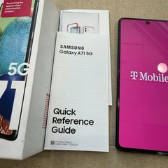 Samsung Galaxy A71 5G 128GB Locked T-Mobile Smartphone Black Works Great W/ Box