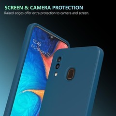 Samsung Galaxy A20 Case Dark Blue, A30 Case Scratch Resistant Slim Thin Cover