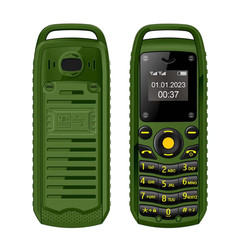B25 Button Mini Mobile Phone 2 SIM Standby Bluetooth Dialing Surround Wear Black