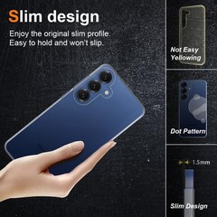Transparent TPU Silicone Case for Samsung Galaxy S25 Fe, Soft Slim-Fit Cover