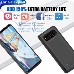For Galaxy S9 6000mAh Rechargeable Portable Charger Case Extended Battery Pack