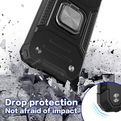 For Samsung Galaxy A50 Case+Tempered Glass, Thin Shockproof Mount Kickstand