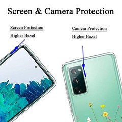 Flower Bouquet Clear Cell Phone Case for Samsung Galaxy S20 FE, Slim TPU Cover