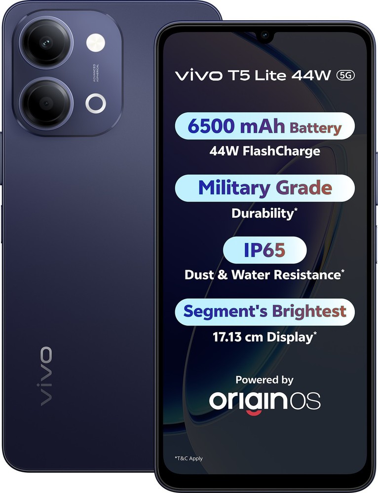vivo T5 Lite 44W 5G (Twilight, 128GB 4GB RAM) Dimensity 6300 5G GLOBAL VERSION.