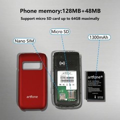 New – artfone G6 Flip Phone for Seniors, 4G Unlocked Basic Phone (Red)
