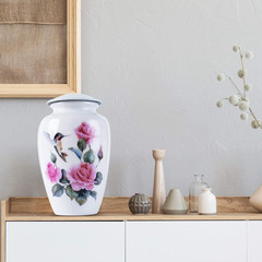 Hummingbird Printed Adult Cremation Urn | Large | 200 Cubic Inches | Multicolor