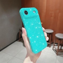 iPhone Air Neon Case, Cute Aesthetic Bling Glitter Thin Slim Shockproof Soft TPU