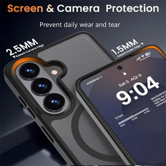 Slim Translucent Black Magnetic Matte Case for Samsung Galaxy S26+ 6.7-Inch