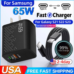 45W PD Fast Charger Wall Adapter Usb Type Charging Cable for Samsung Galaxy S23