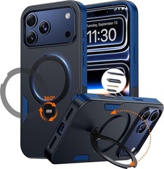 Magnetic Stand Designed for iPhone 17 Pro Max Case, 360° Rotatable Ring Kickstan