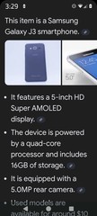 Samsung Galaxy J3 SM-J320 5.0″ Super AMOLED 16GB 1.5GB RAM 5MP 4G LTE Quad Core