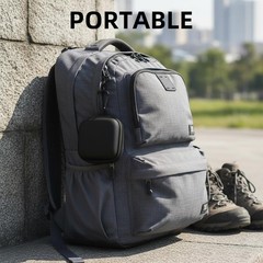 EVA Storage Bag for Earbuds and Phone Accessories, Portable with Carabiner Clip