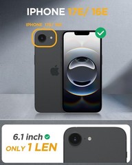Full-Body Case & Built-in Glass Screen Protector for iPhone 17e 16e 6.1 Inch Mil