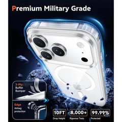 iPhone 17 Pro-Max Case: Slim Magnetic Transparent Cover with Screen Protector