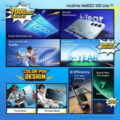 realme narzo 100 Lite 5G (Black,4GB+128GB) Dimensity 6300 Global Version.