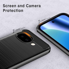 Designed for Google Pixel 10a Case, Slim Shockproof TPU Bumper Cover, Black