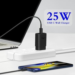 2-Pack 25W Type-C Fast Charger Block for Galaxy S26 S25 S24 S23 S22 6ft Cable
