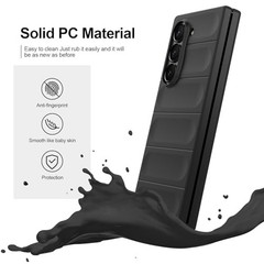 Samsung Galaxy Z Fold 6 Slim Fit Bumper Case, Anti-Scratch Shockproof Black