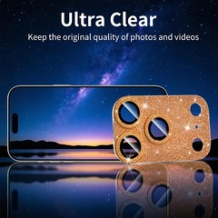 9H Tempered Glass Camera Lens Protector for iPhone 17 Pro Max, Orange