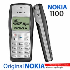 Original Cellphone Nokia 1100 GSM 900/1800MHz Mobile Phone – Black/White/Blue