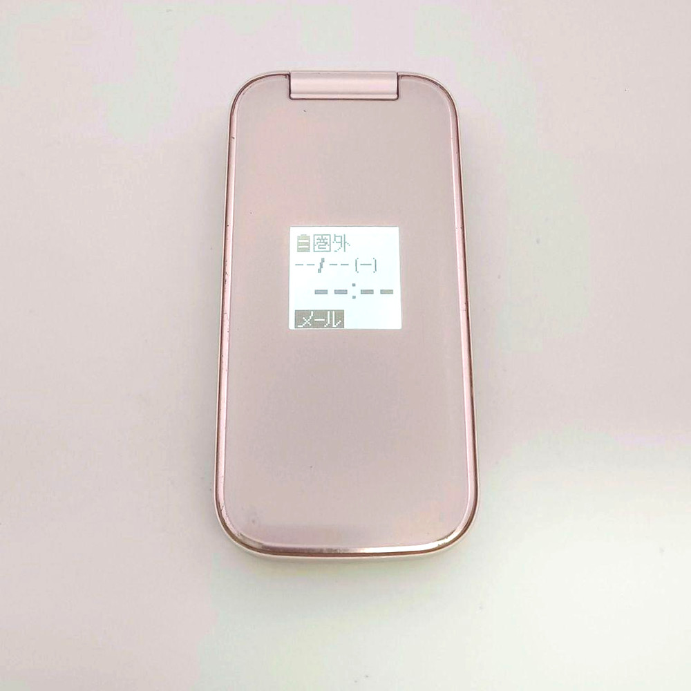 Fujitsu F-01G Pink Raku-Raku Basic 4 Flip Phone Japanese Docomo Cell Phone Used