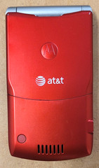 Motorola RAZR / Razor V3 – Red and Silver ( AT&T ) Flip Phone – Very Rare Color