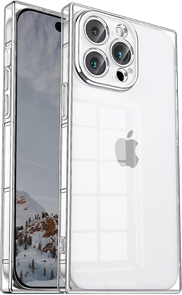 Case Compatible with iPhone 15 Pro Max Clear Case, Slim Silicone Shockproof Cove