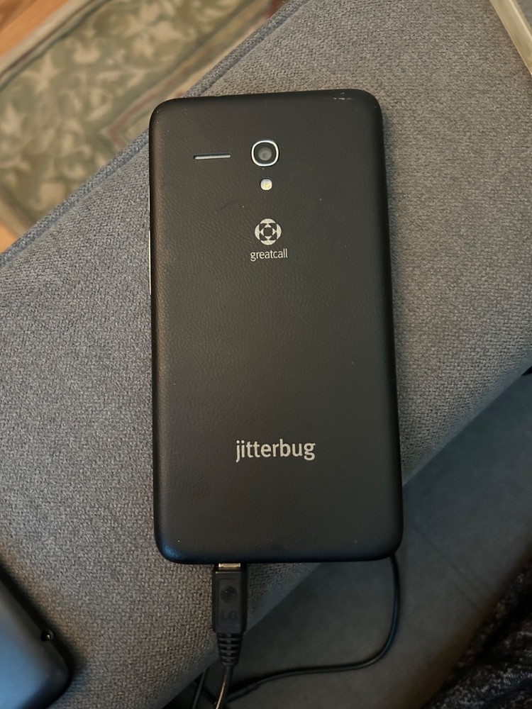 GreatCall / Lively Jitterbug Smart Android Cell Phone – Silver/Black – Wiped/Res