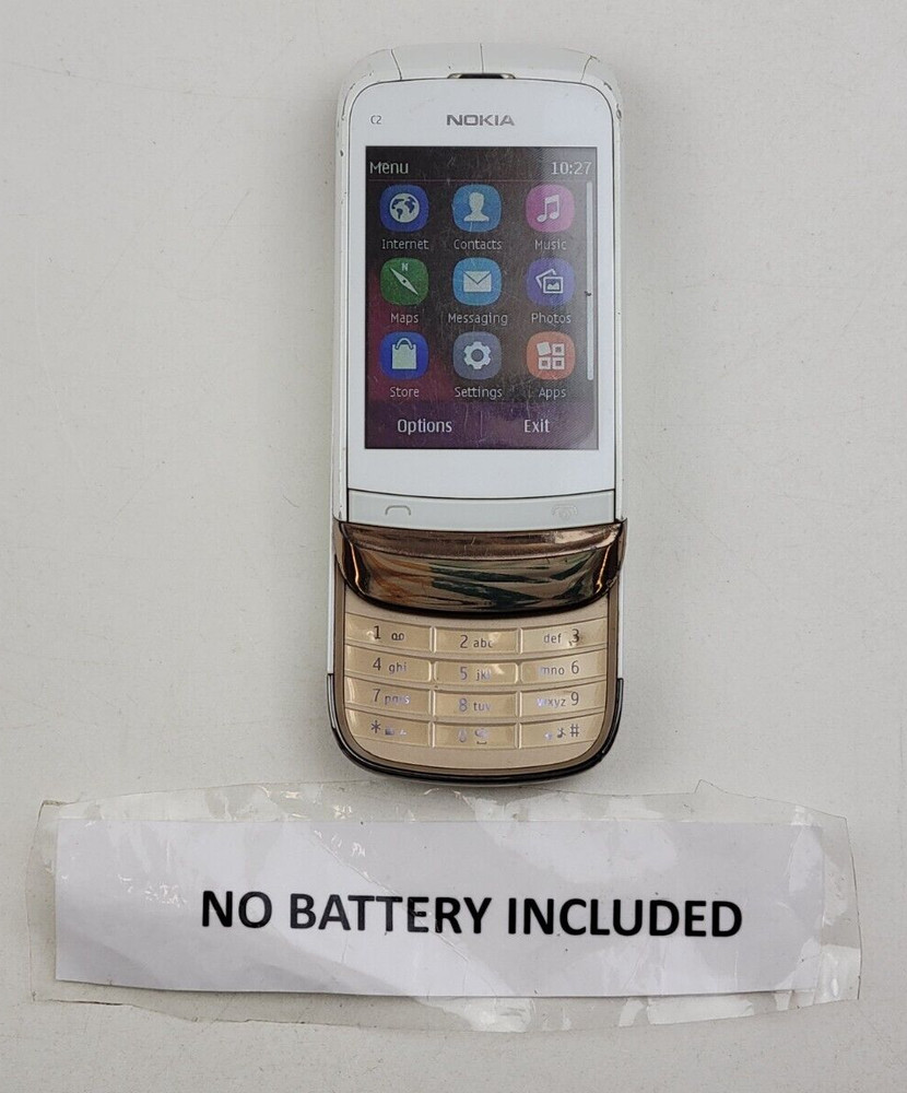 Nokia C Series C2-02 (RM-693) 10MB – White (GSM Unlocked) Cellular Phone – J6437