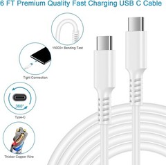 20W USB-C to C Cable Fast Charger for iPhone 15 Pro Max, Samsung Galaxy 23 Ultra