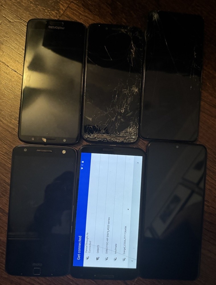 Lot of 6 Motorola Moto Nexus 6 Pure G G6 G7 XT1650 Broken Fast Ship